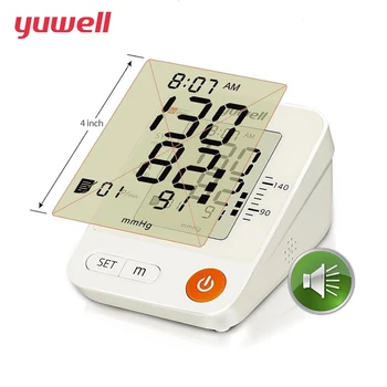 

yuwell Blood Pressure Monitor Voice broadcast Heart Beat LCD Digital Large Cuff Sphygmomanometer Medical Equipment oximeter