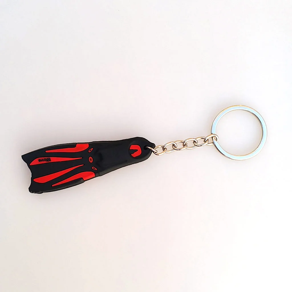 Scuba Diving Fin Flipper Key Chain for Men and Women Keyring for Boat Kayak Surfing Sailing Car Keys Accessory - Various Colors