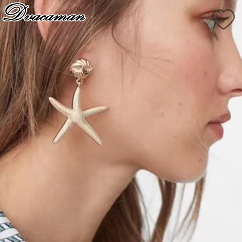 

Dvacaman Brand Designs Star Metal Drop Earrings for Women 2019 Trendy Maxi Statement Dangle Earrings Party Gifts Jewelry Bijoux