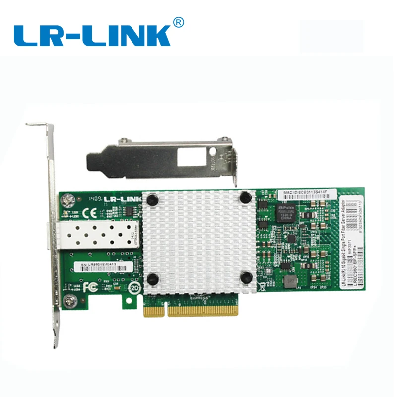 LR LINK 9801BF SFP + 10 Гб NIC Ethernet карта PCI Express волоконно оптическая Сетевая Lan адаптер Intel