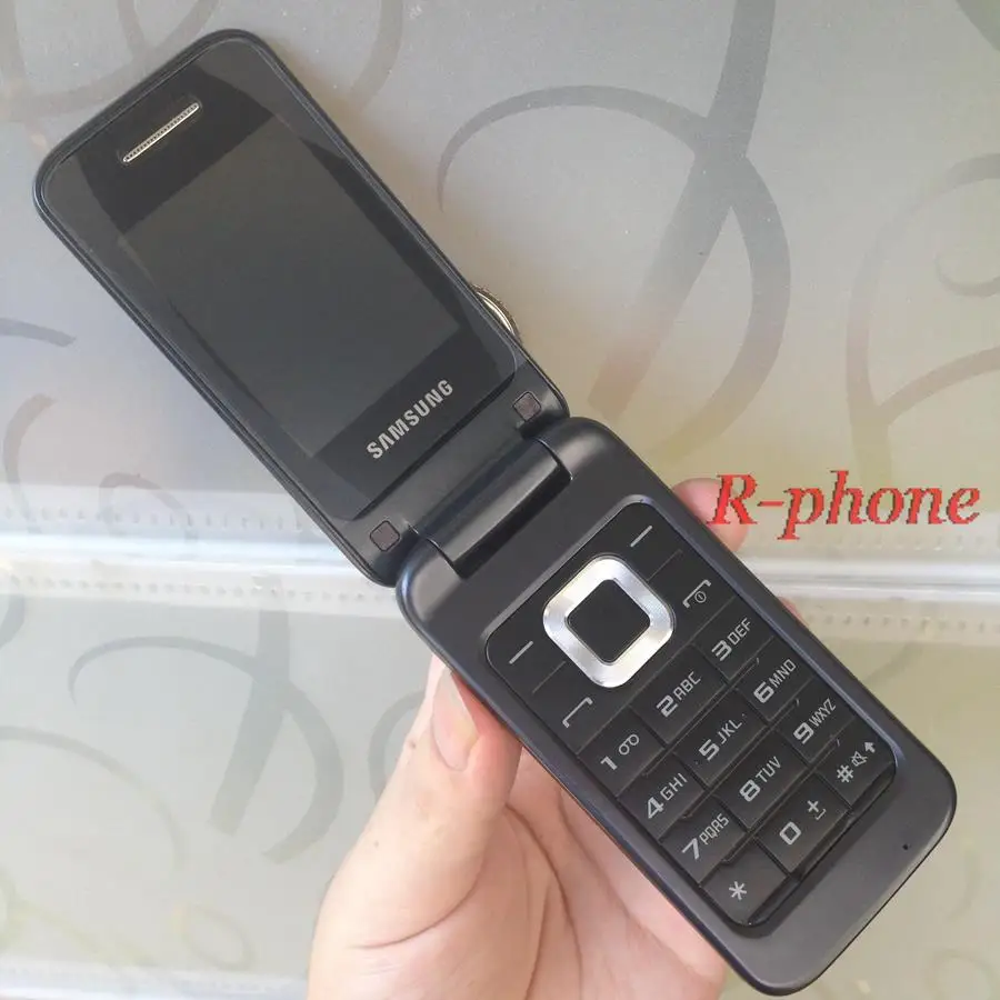 Разблокированный SAMSUNG C3520 1.3MP 2,4 ''Восстановленный GSM мобильный телефон и один год гарантии