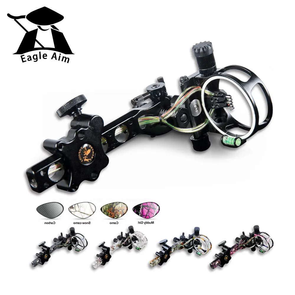 

Hunting TP7550 Archery 5 Pin Bow sights Compound Bow Fine-tuning Long Rod Quick Pull 5-Pin Sight Crossbow