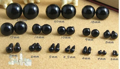 

Round Black Plastic Eyesball with Screw holder For Toy DIY Doll accessories Toy Leg Eyes 9mm -30mm Free shipping