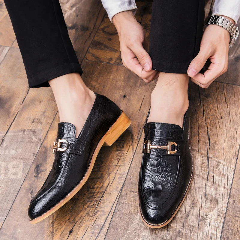 designe snake skin formal leather men shoes italian luxury brand evening party male footwear dress wedding brogue oxford for men (5)