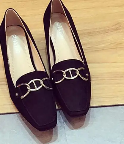 nel nuovo 2017 piazza di spessore con pelle scamosciata con bocca superficiale burlone singoli pattini scarpe