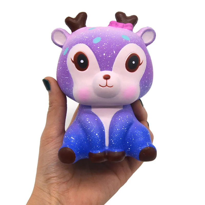 1 шт. 11 см Galaxy милый олень крем Ароматические Squishy замедлить рост сжатие ремень Дети игрушка в подарок Деревянные игрушки для детская A1