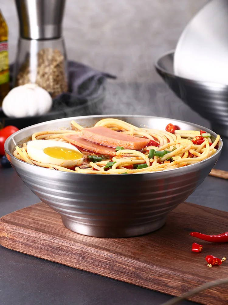 Japanese Style Ramen Bowl 304 Stainless Steel Home Extra Large Soup