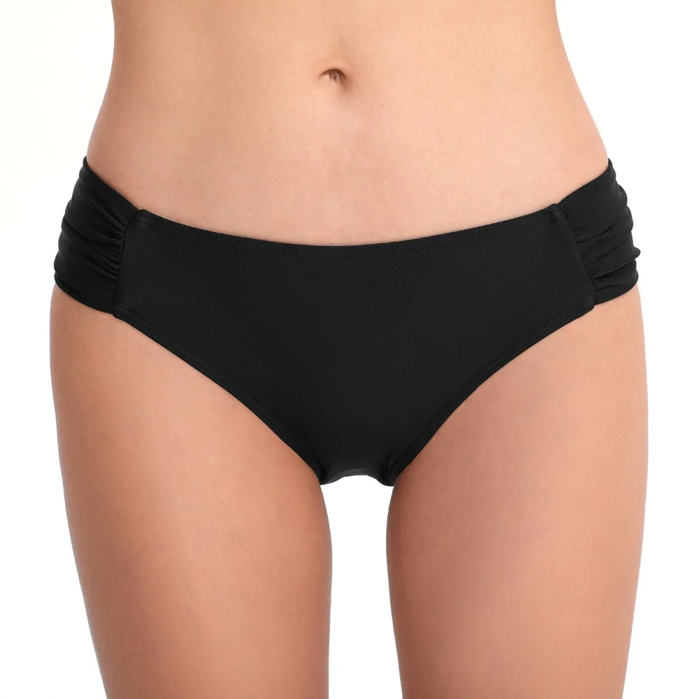 

Women's Bikini Bottoms Double Ruched Swim Bottoms Full Coverage Swimsuit Swim Shorts Briefs Imported High Elasticity Swimwear