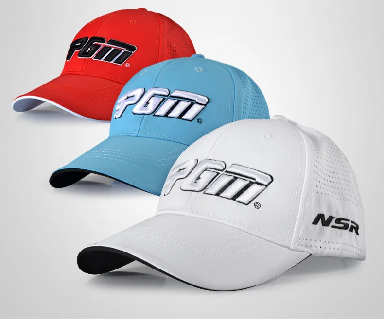 Хлопковые солнцезащитные кепки PGM Golf Hat удобные кепки с сеткой Твердые спортивные Peaked cap 3 цвета