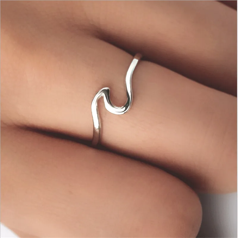 Женские волнистые кольца Bague Homme металлические обручальные аксессуары для женщин