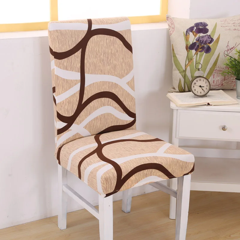 Спандекс простые линии и узор бабочки украшения дома съемные чехлы на стулья современные эластичные Защитные чехлы для сидений - Цвет: 1