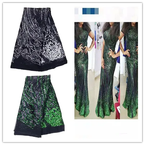 

Gorgeous French net lace fabric for party dress with sequins African organza mesh lace cloth.2016 High quality nigerian fabrics