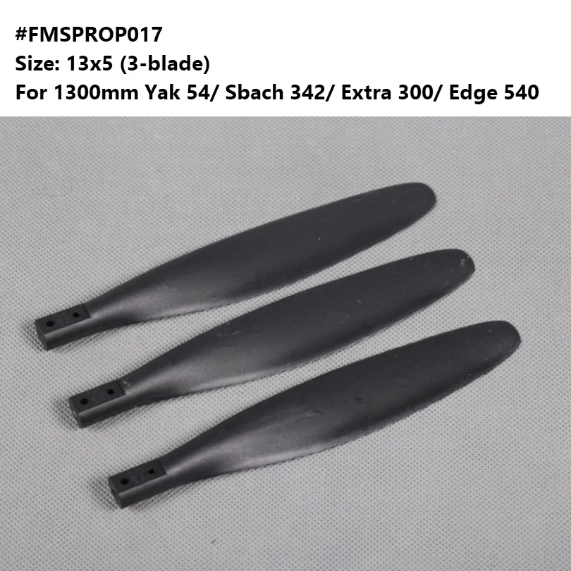 

FMS 1.3m Yak 54 / Extra 300 / Sbach 342 / Edge 540 Propeller 13x5 Inch 3 Blade FMSPROP017 RC Airplane Model Plane Aircraft Parts