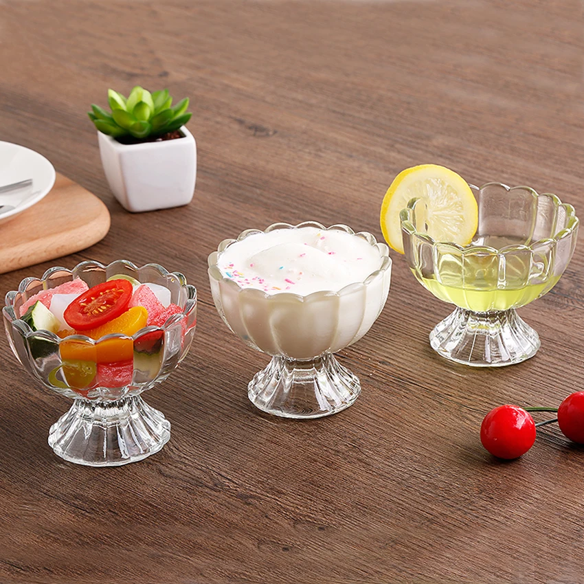 1 шт. прозрачный лед крем чаша 150 мл бессвинцовое стекло для сока фруктовый десерт салат молочный коктейль креативный Европейский стакан