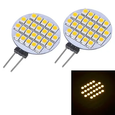4 X HRSOD G4 W 24 SMD 3528 144 LM двухконтактные лампы с теплым белым/холодным белым светом DC 12