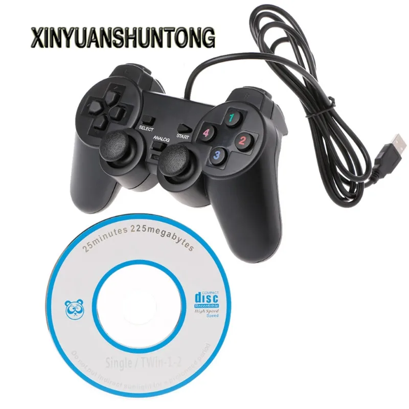 

XINYUANSHUNTONG Game Accessory Dual Vibration Joystick Gamepad Wired USB Game Controller For PC Computer Laptop