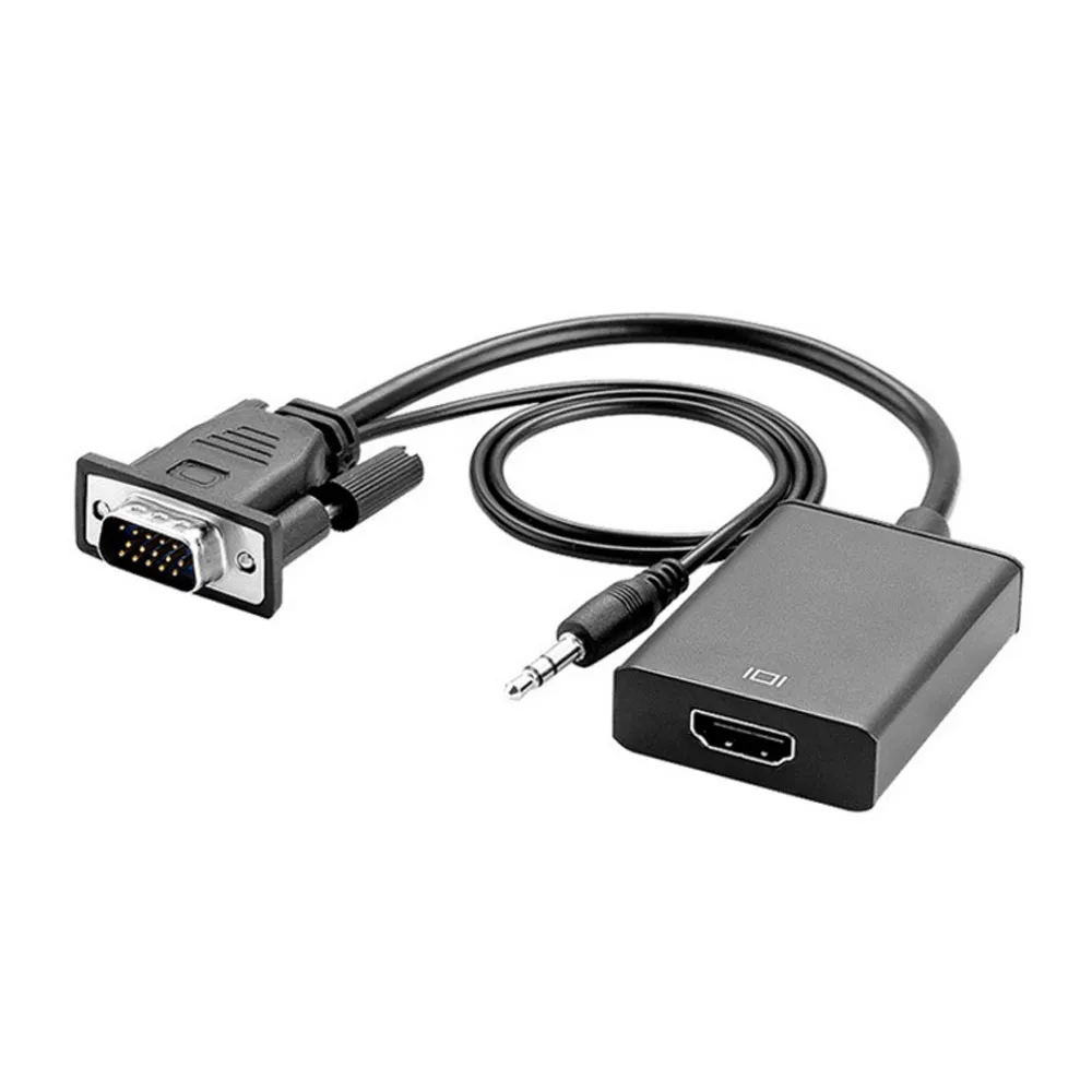 VGA Мужской к HDMI Женский адаптер конвертер кабель с 3,5 мм аудио выход 1080P VGA к HDMI для ПК ноутбук к HDTV проектор ps4