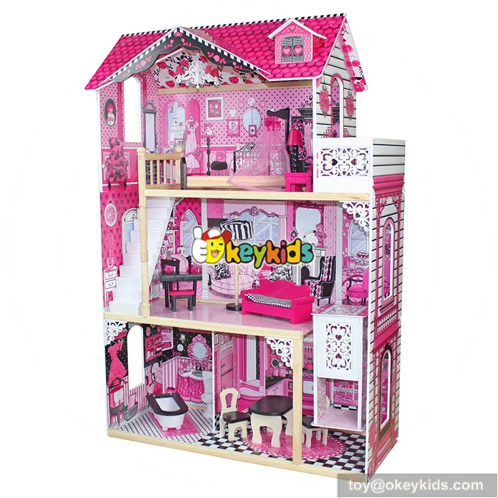 

best hottest kids wooden doll house set with EN71 W06A101