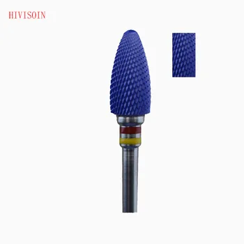 

2Pcs/Lot Bullet Shape- Cross Cut - Blue Zirconia Ceramic Dental Lab Burs - ISO 272 (XXF) 3801.060