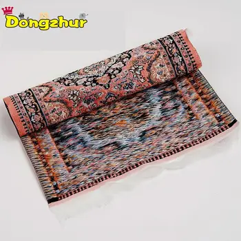 

Miniature Ground Decorates Material Embroidered Turkey Carpet Rug Kids Toy Furniture Accessory Model For 1:12 Dollhouse WWP0757