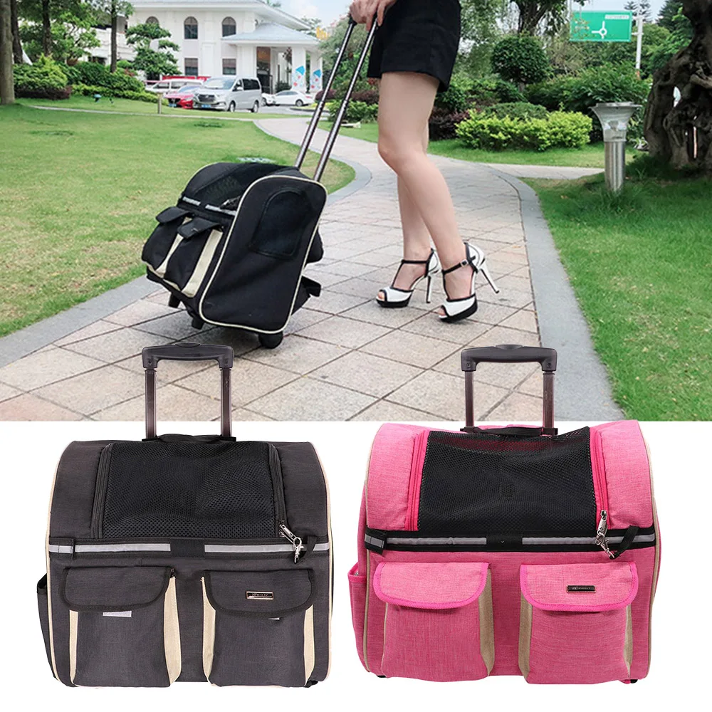 Рюкзак Pet Сумка-переноска для животных Pet Dog Rolling Carrier Рюкзак Pet Сумка-переноска для животных