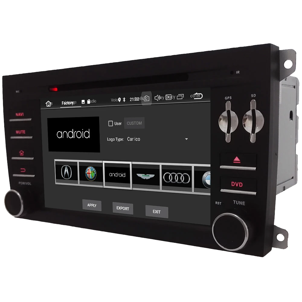 Sale KLYDE 7" 4G WIFI Octa Core PX5 Android 8.0 4GB RAM 32GB ROM BT Car DVD Player Radio GPS Navigation For Porsche Cayenne 2003-2010 2