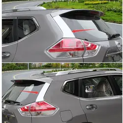 Для Nissan X-Trail T32 Rogue 2014 2015 2016 ABS хромированное покрытия, для заднего стекла спойлер сторона накладка покрышка X Trail 2 шт