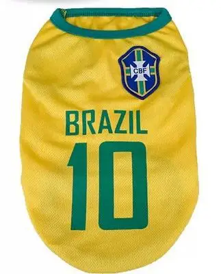 Роскошные товары для собак весна лето футболка World Cup ткань - Цвет: Brazil