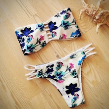 Brazilian Bikini Set swimsuit Cut out Swimwear Bathing Suit Twist Bandeau Micro Thong Bikini Swim wear Women Bikini