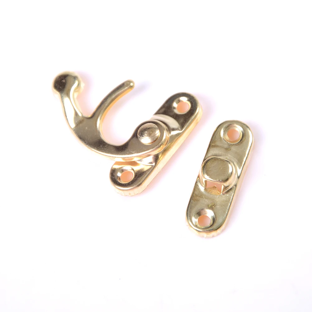 

5pcs For Mini Jewelry Box With Screws For Furniture Hardware 2 Colors Antique Bronze Iron Padlock Hasp Hook Lock
