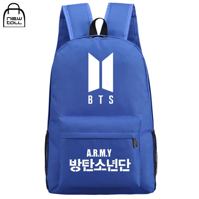 

[NEWTALL] 2017 Kpop BTS Bangtan Boys New Logo Door ARMY Letter Backpack Student Schoolbag Shoulder Bag Fans Collection 17071298