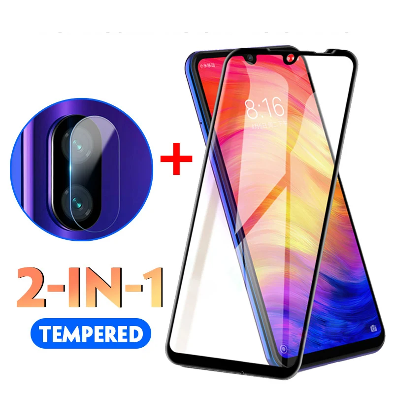 Закаленное стекло 2 в 1 для Xiaomi Redmi Note 7 Защитная пленка объектива камеры Red mi