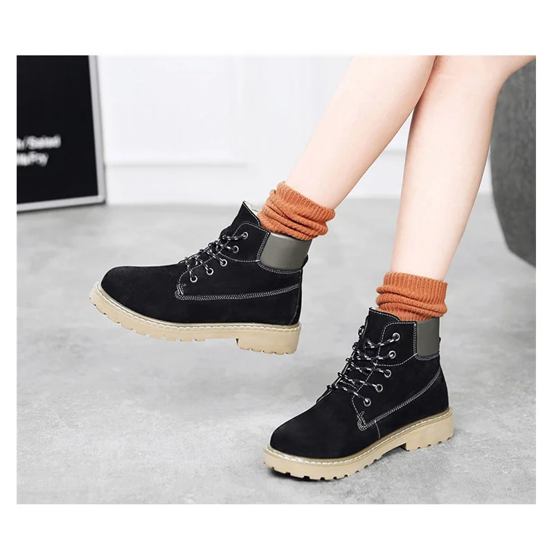 Boots women zapatos de mujer ankle boots for women lace up casual ladies shoe sapato masculino zapatos de mujer for women boots