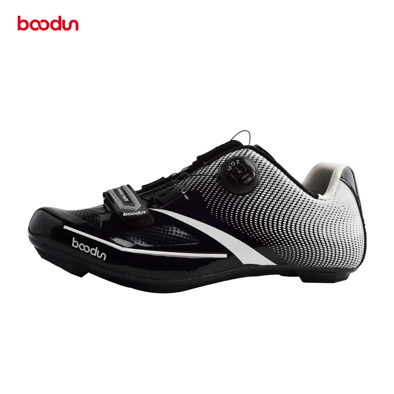 Boodun Breathable Cycling Shoes Ultralight Synthetic Professional Road Bike Bicycle Shoes Self-locking Anti-slip Riding Sneakers