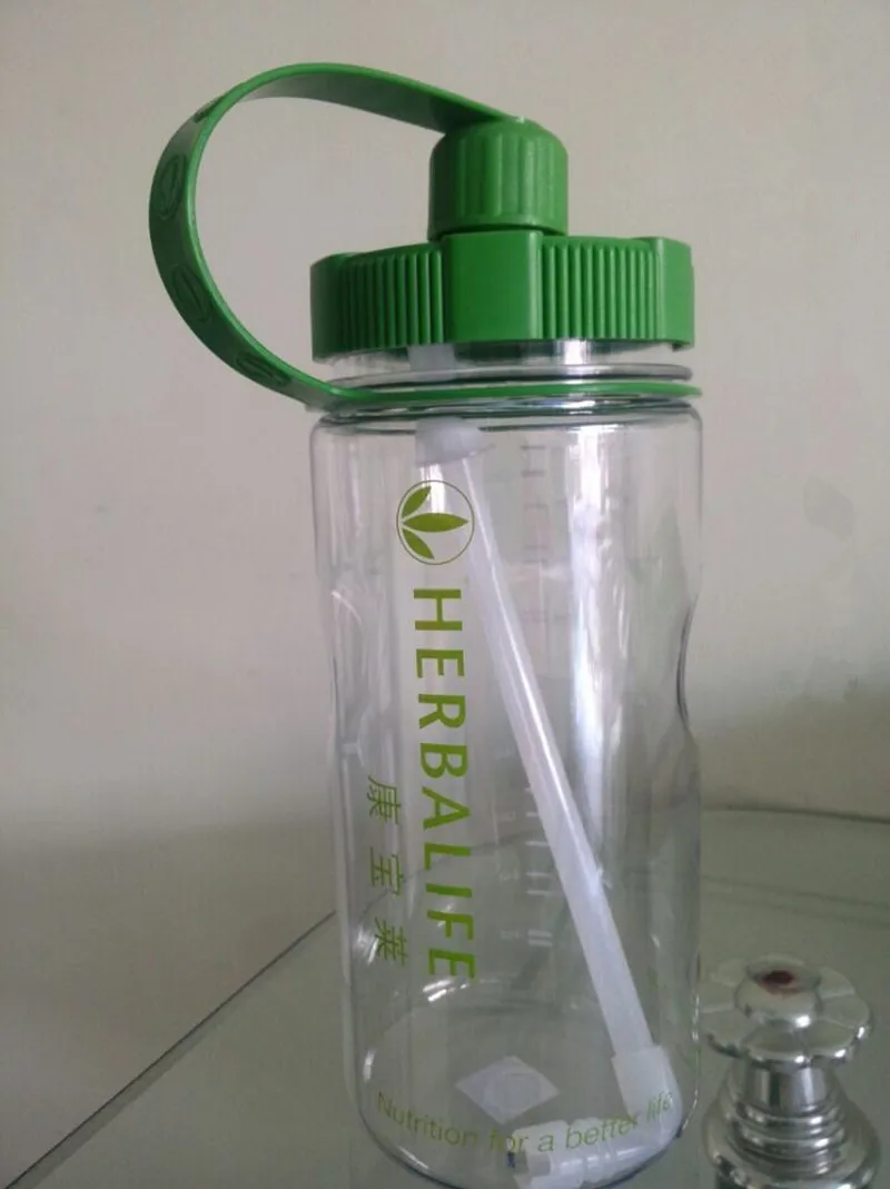 

1000ml Eco friendly plastic herbalife bottle water bottle with straw