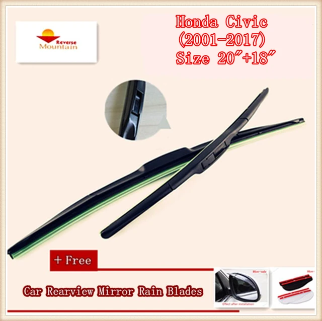 High Quality U Type Universal Car Windshield Wiper With Soft Natural High Quality U Type Universal Car Windshield Wiper With Soft Natural Rubber For Honda Civic 2001 2017 Size 20 18