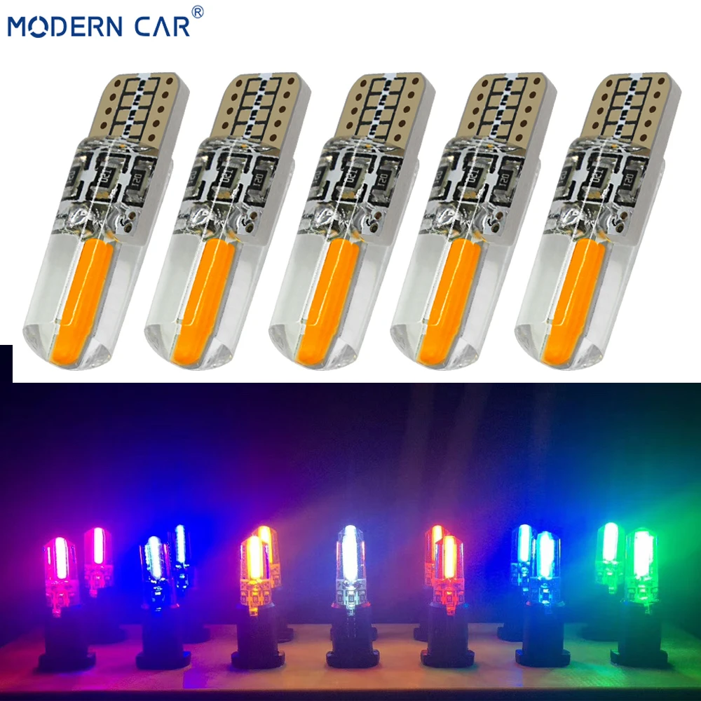 MODERN CAR 12V Silicone T10 W5W New Design Car Led Light Bulb COB 2 Sideds Clearance Parking Lamp LED Signal License Plate Light MODERN CAR 12V Silicone T10 W5W New Design Car Led Light Bulb COB 2 Sideds Clearance Parking Lamp LED Signal License Plate Light