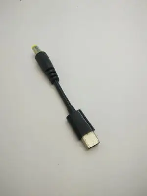 

USB 3.1 Type C to DC 5.5*2.1 Adapter Power Extension Cable MM/MF Straight/Elbow Type 20cm Black