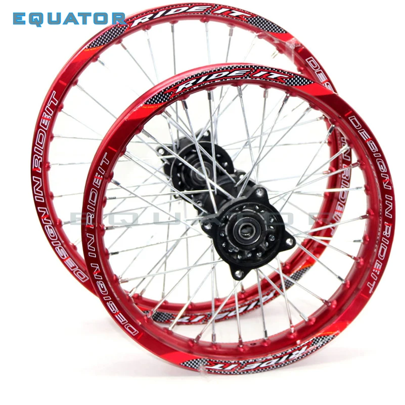 red 12mm or 15mm Front 1.40-14&quot inch Rear 1.85-14&quot aluminium Alloy Wheel Rim For 160cc 150CC Dirt Pit bike 14 wheel |