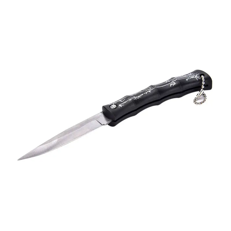 Нож-карабин, наружная коробка, посылка, для выживания, складное лезвие, для кемпинга, открытый, многофункциональный инструмент, фруктовая посылка, карманный нож, бритва, острый - Цвет: Black Bamboo