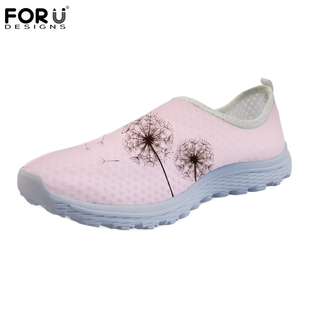 

FORUDESIGNS Dandelion Casual Brand Summer Ladies Shoes Flats Fashion Women's Breathable Mesh Light Women's Loafers Shoes Woman