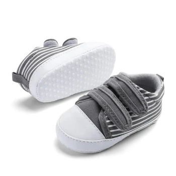 

2019 Baby Girl Boy Shoes newborn Cute Fashion Stripe Soft shoe for Girs Blys Sole Crib Toddler Shoes Canvas Sneaker