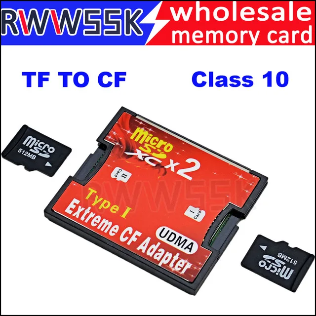 Адаптер Micro SD SDHC SDXC TF в CF с двумя слотами адаптер MicroSD Extreme Compact Flash Type I конвертер для