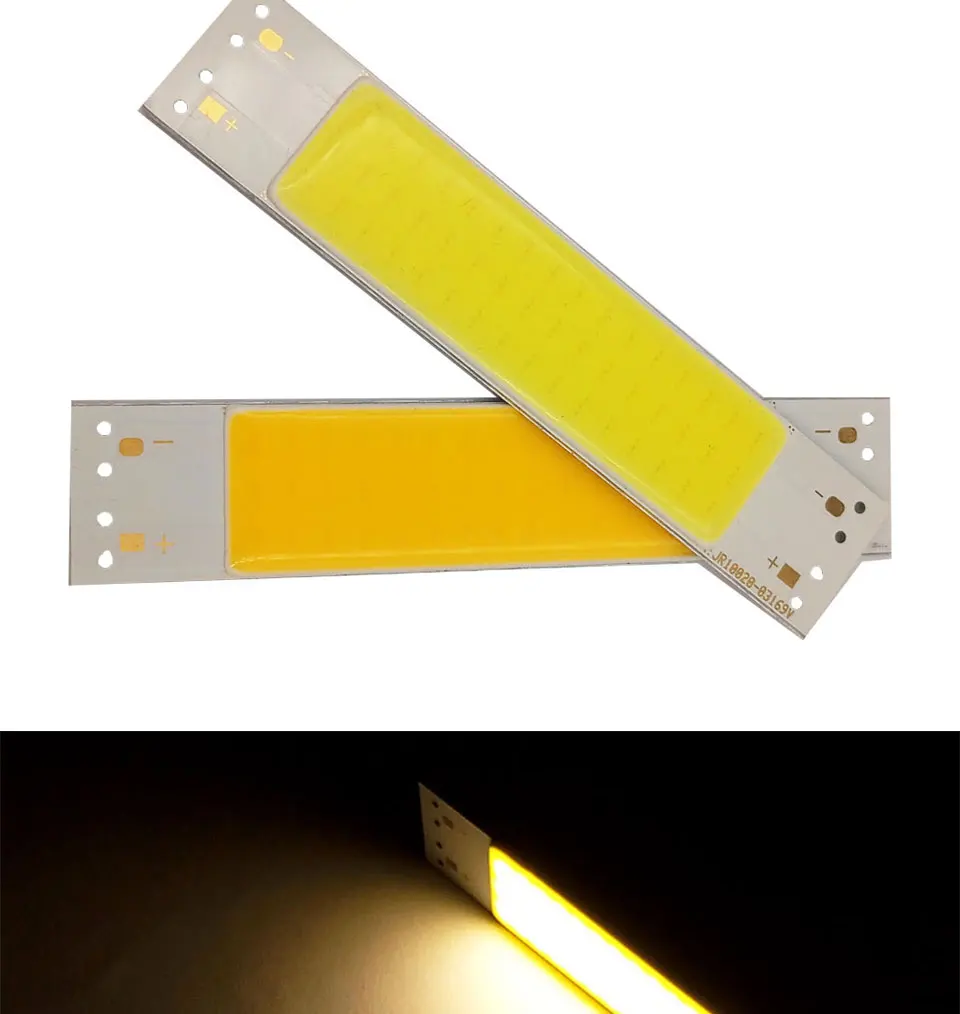 warm cold white 3w COB led strip 9v DC led light lamp bulb chip on baord (7)