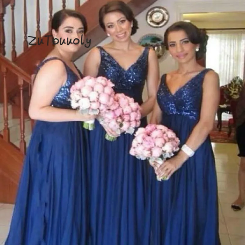 navy sequin bridesmaid dresses