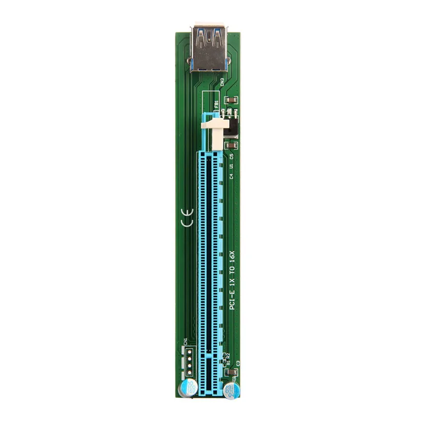 Del PCI E Express 1X до 16X удлинитель Riser адаптер карта с Molex 60 см USB кабель sz0120|1x to 16x|pci-e