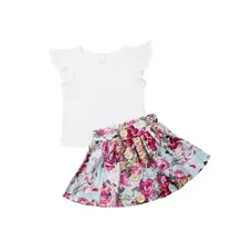 Новые детские кружевные топы для маленьких девочек, комбинезон с цветным узором и шорты, наряды, комплекты на лето Одежда для детей