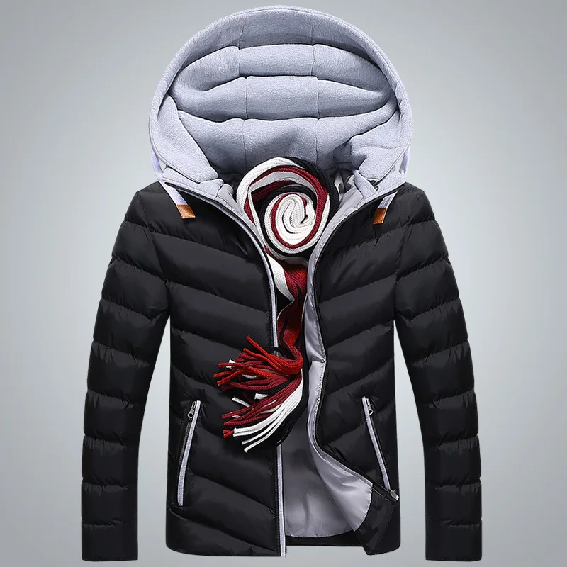 

Winter Jacket Parkas Men Jackets 2019 Casual Hooded Coats Men Outerwear Thick Cotton Quilted Jacket Male Brand Clothing
