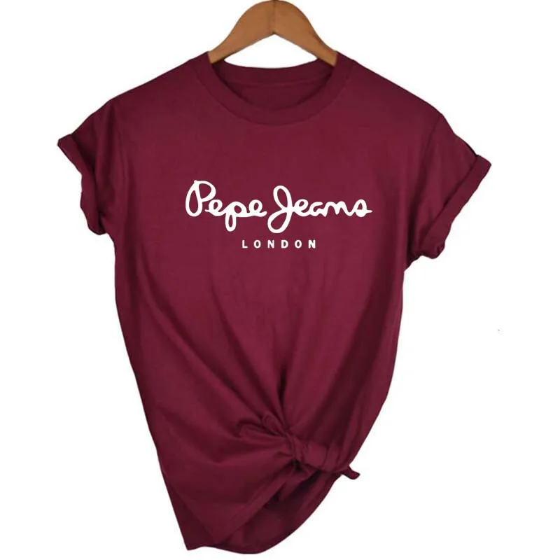 

Tees Women T Shirt Print Letter T-shirt Casual White Black Pink Short Sleeve Cotton Tops 2019 Spring Summer Luxury Brand