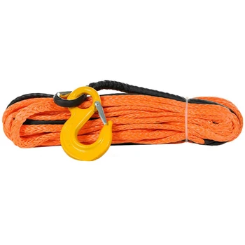 

8mm x 40meters UHMWPE Synthetic Winch Rope with hook for 4x4/ATV/UTV/SUV/offroad recovery